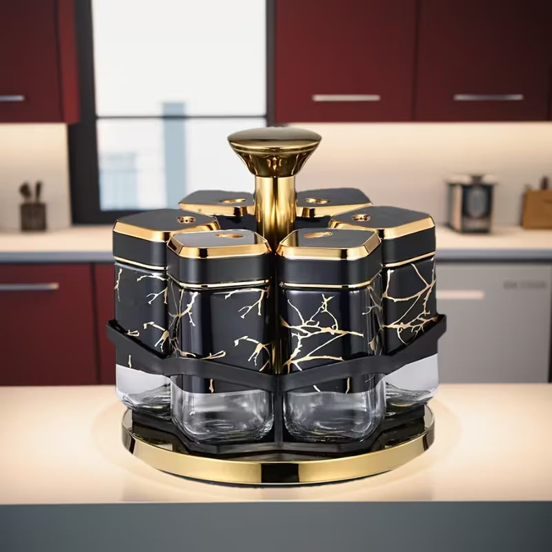 360° Rotating Spice Carousel Rack – Revolving Spice Organizer
