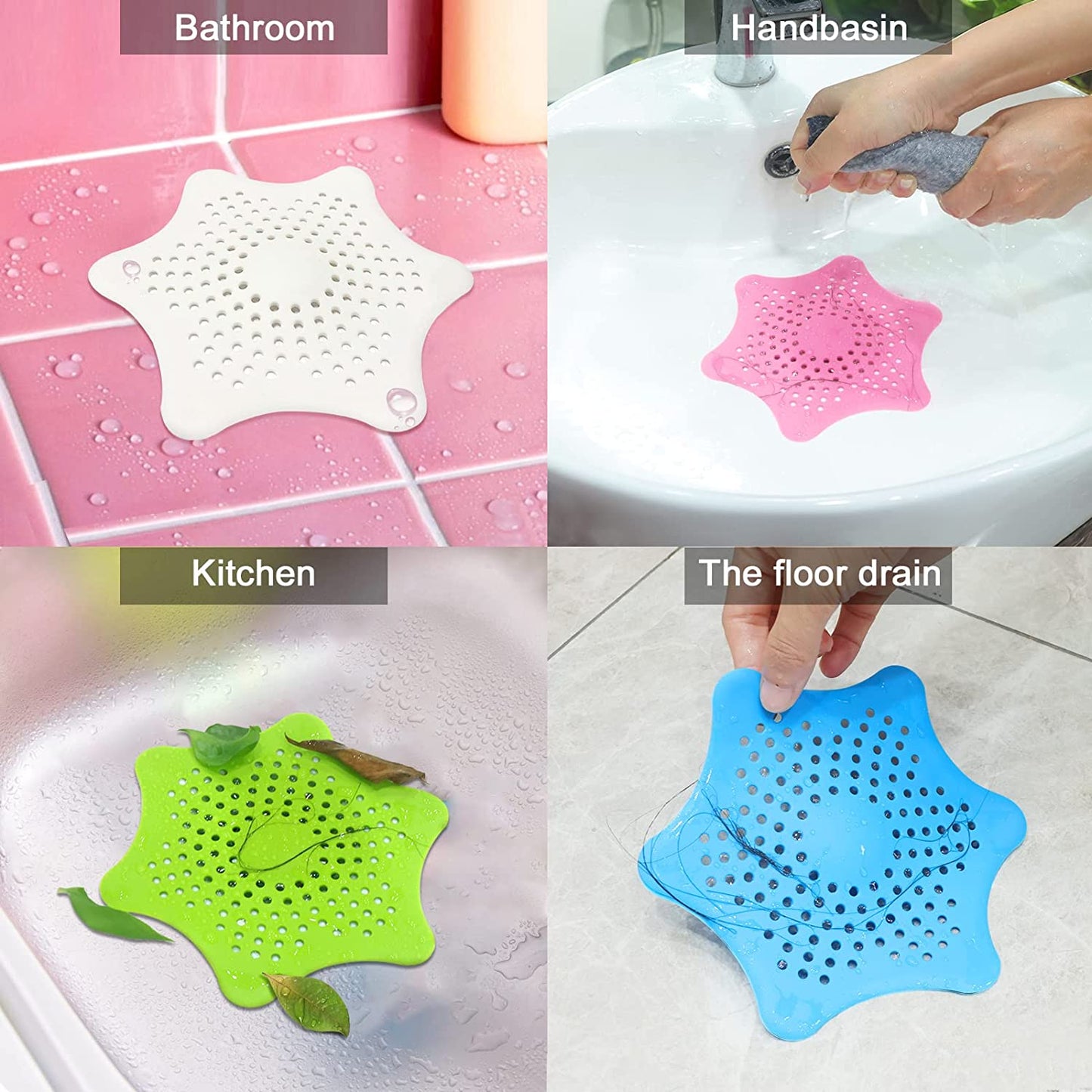 Silicone Starfish Drain Filter – Kitchen & Bathroom Sink Strainer