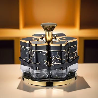 360° Rotating Spice Carousel Rack – Revolving Spice Organizer