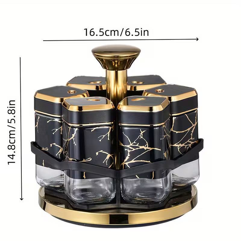 360° Rotating Spice Carousel Rack – Revolving Spice Organizer