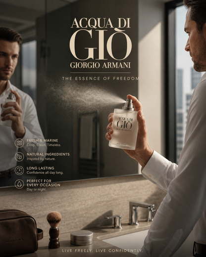 Acqua Di Gio Pour Homme Perfume For Men | Long Lasting Luxury Fragrance UAE COD