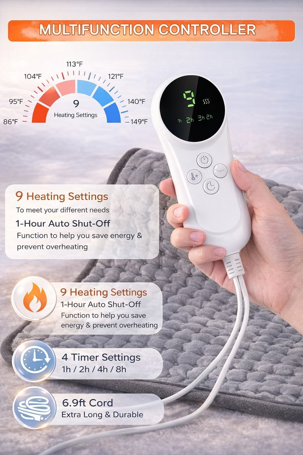 Electrical Heating Pad – Fast Heat Relief for Body Pain