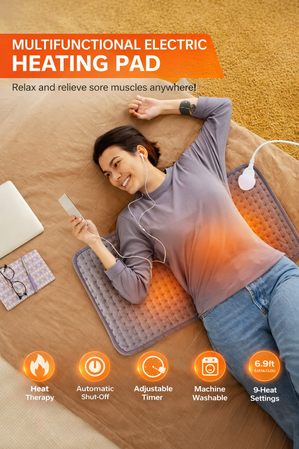 Electrical Heating Pad – Fast Heat Relief for Body Pain